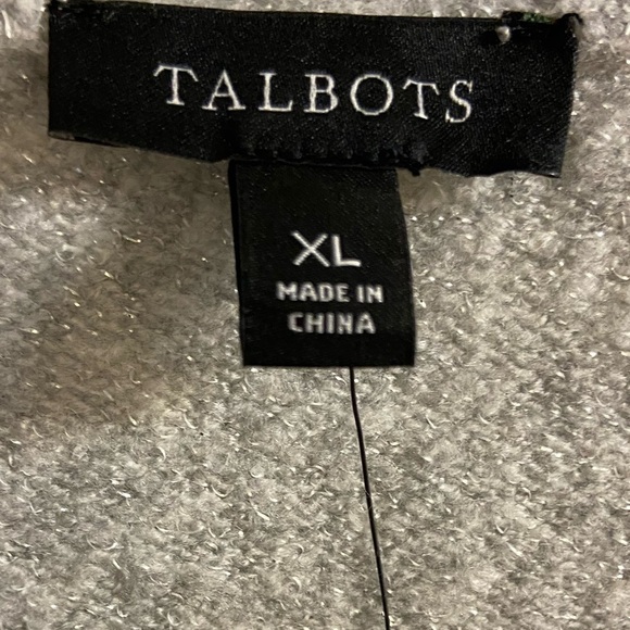Talbots Gray Women's Cardigan Sweater - Picture 9 of 11
